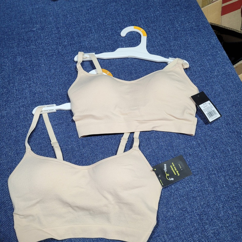 2-Pack Art Class Beige Seamless Long Line Bra Size S New With Tags